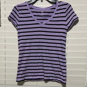 Gap top purple and black stripe small